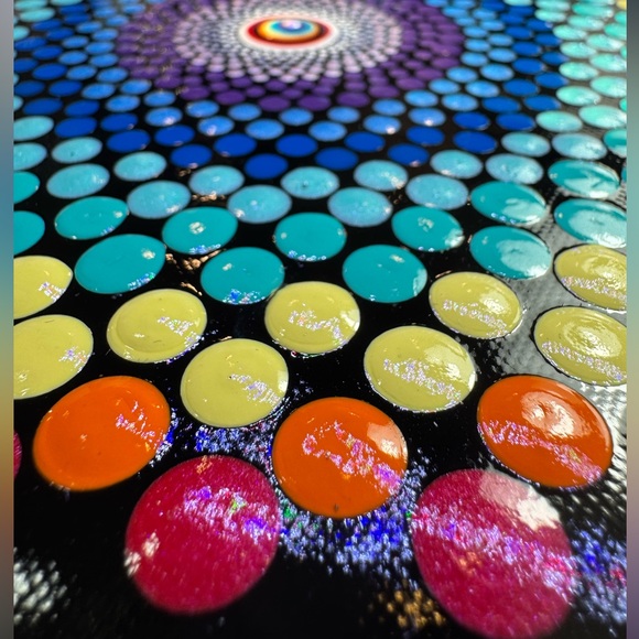 Find the peace in the design mandala canvas rainbow design - Picture 14 of 15